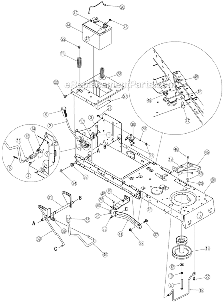 Page F Diagram and Parts List for 13A1762F700 2006 Yard Machines Lawn Tractor